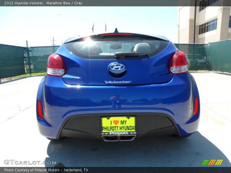 Marathon Blue / Gray 2012 Hyundai Veloster