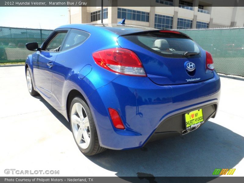 Marathon Blue / Gray 2012 Hyundai Veloster