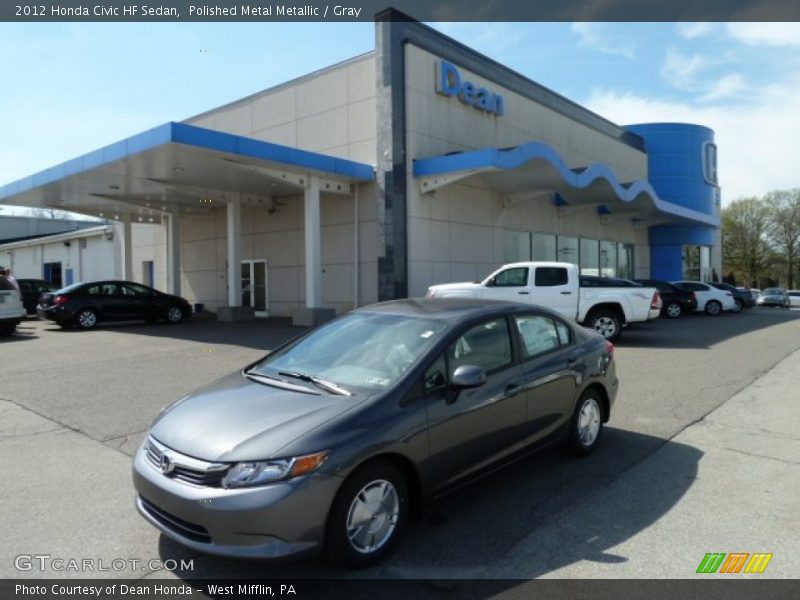 Polished Metal Metallic / Gray 2012 Honda Civic HF Sedan