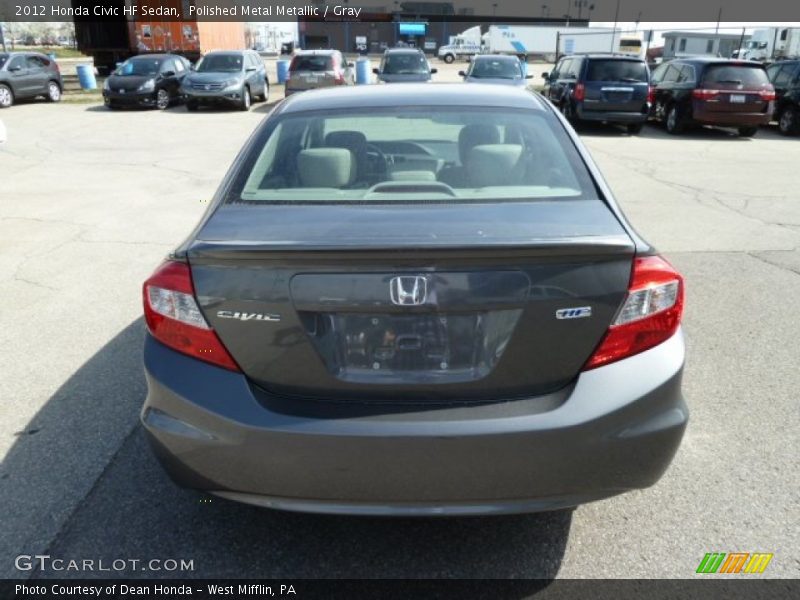 Polished Metal Metallic / Gray 2012 Honda Civic HF Sedan