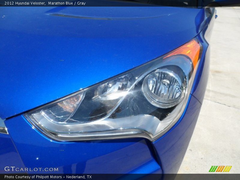 Marathon Blue / Gray 2012 Hyundai Veloster