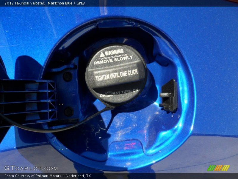 Marathon Blue / Gray 2012 Hyundai Veloster