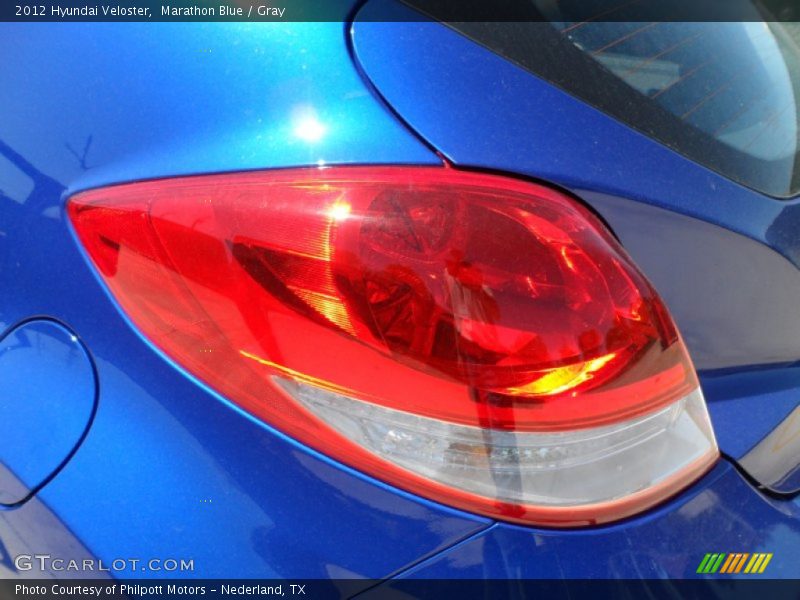 Marathon Blue / Gray 2012 Hyundai Veloster