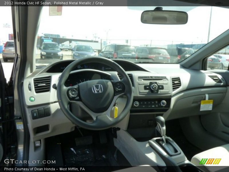 Polished Metal Metallic / Gray 2012 Honda Civic HF Sedan