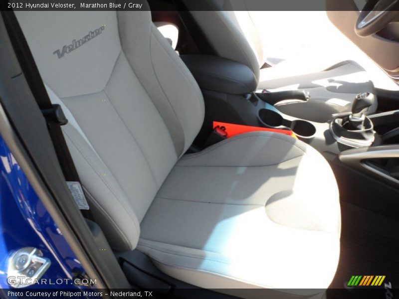 Marathon Blue / Gray 2012 Hyundai Veloster