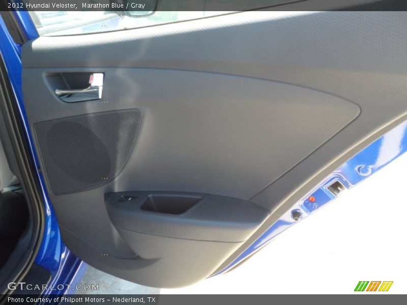 Marathon Blue / Gray 2012 Hyundai Veloster