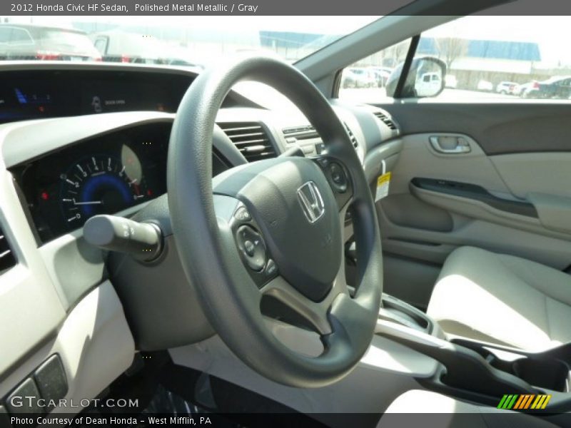 Polished Metal Metallic / Gray 2012 Honda Civic HF Sedan