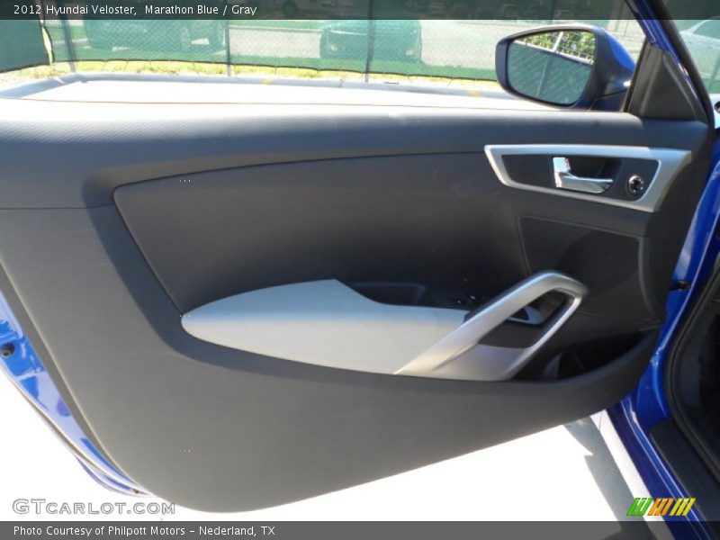 Marathon Blue / Gray 2012 Hyundai Veloster