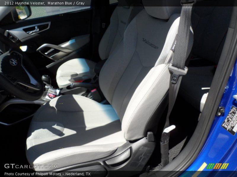 Marathon Blue / Gray 2012 Hyundai Veloster