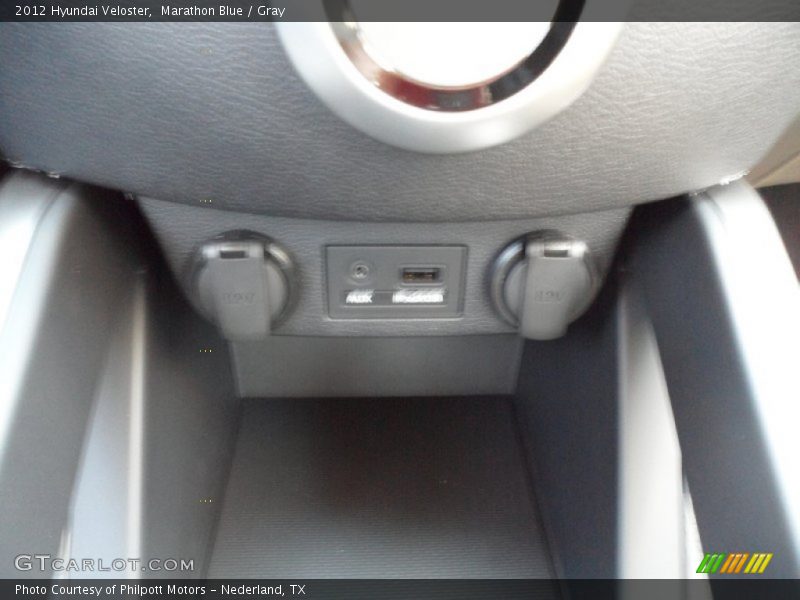 Marathon Blue / Gray 2012 Hyundai Veloster