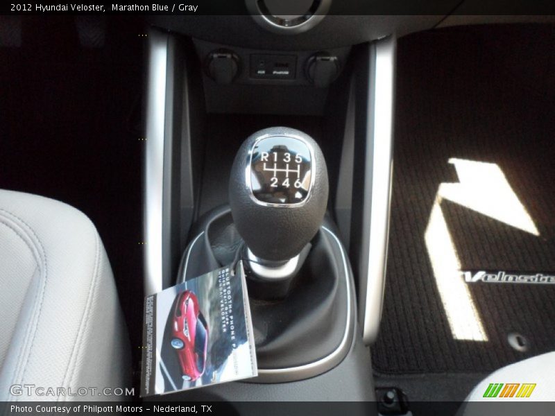 Marathon Blue / Gray 2012 Hyundai Veloster