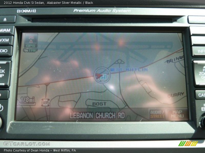 Navigation of 2012 Civic Si Sedan