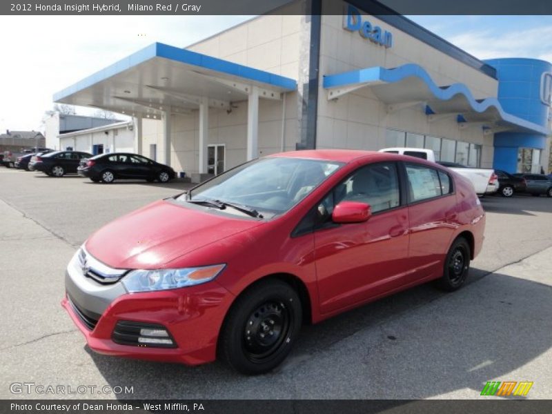 Milano Red / Gray 2012 Honda Insight Hybrid