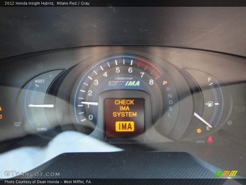  2012 Insight Hybrid Hybrid Gauges