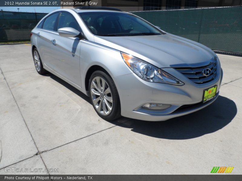 Radiant Silver / Gray 2012 Hyundai Sonata SE 2.0T