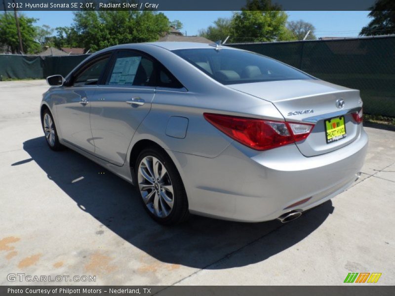 Radiant Silver / Gray 2012 Hyundai Sonata SE 2.0T