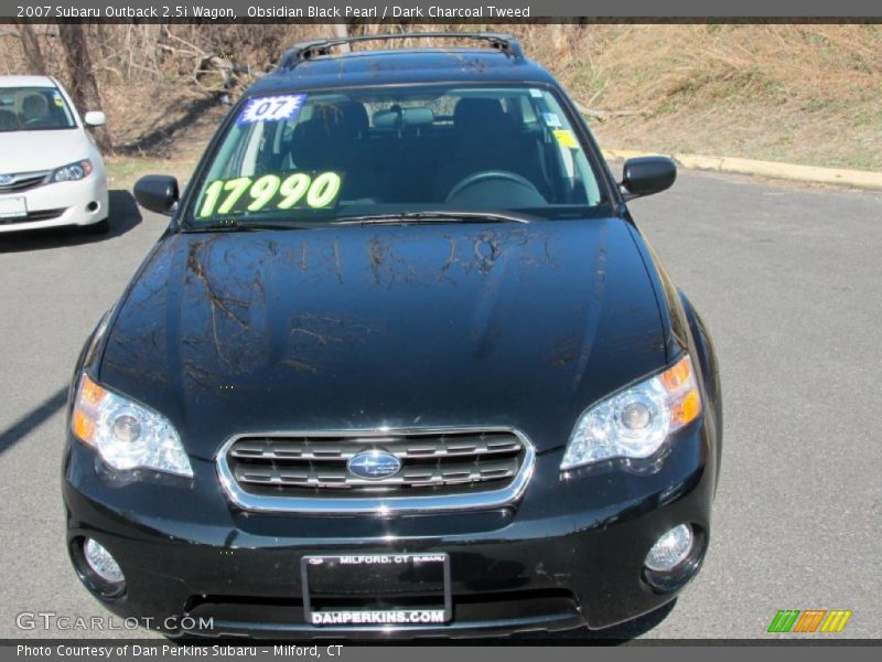 Obsidian Black Pearl / Dark Charcoal Tweed 2007 Subaru Outback 2.5i Wagon