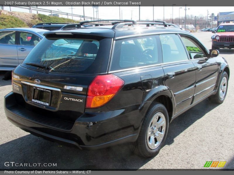Obsidian Black Pearl / Dark Charcoal Tweed 2007 Subaru Outback 2.5i Wagon