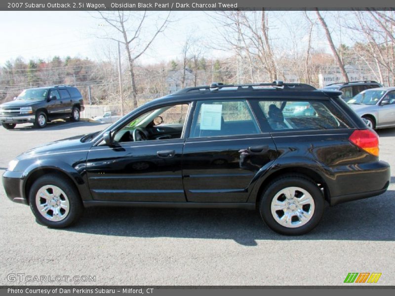 Obsidian Black Pearl / Dark Charcoal Tweed 2007 Subaru Outback 2.5i Wagon