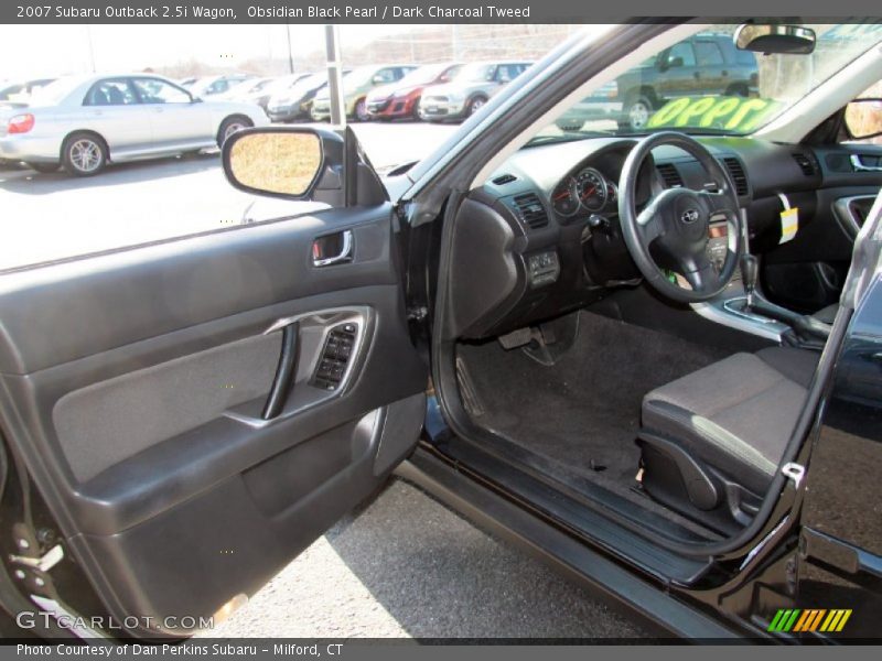 Obsidian Black Pearl / Dark Charcoal Tweed 2007 Subaru Outback 2.5i Wagon