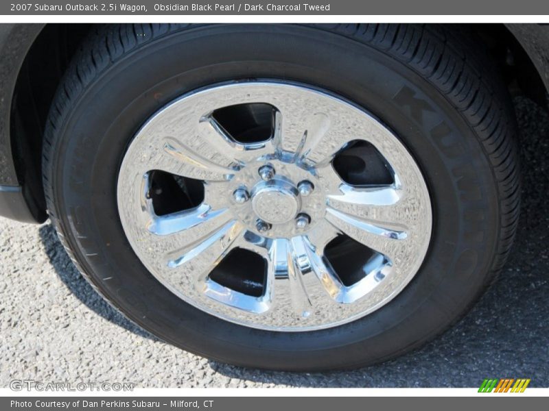 Obsidian Black Pearl / Dark Charcoal Tweed 2007 Subaru Outback 2.5i Wagon