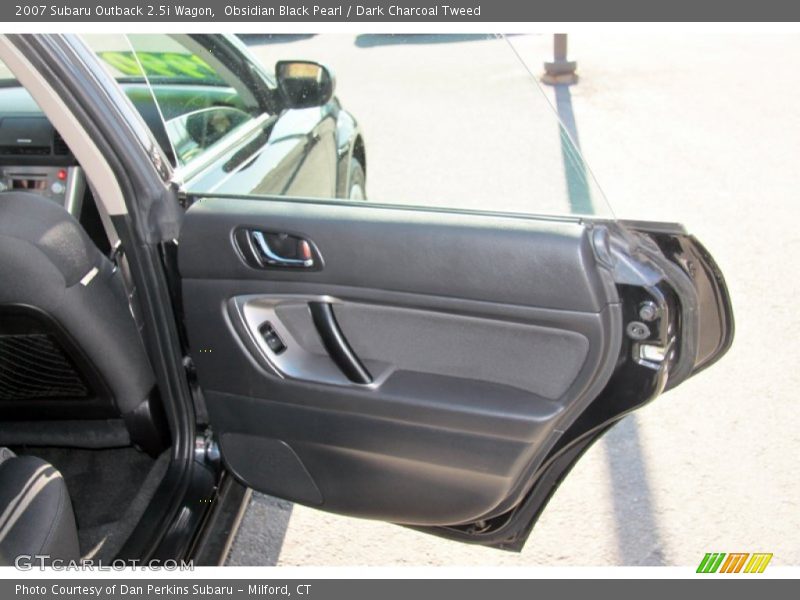 Obsidian Black Pearl / Dark Charcoal Tweed 2007 Subaru Outback 2.5i Wagon