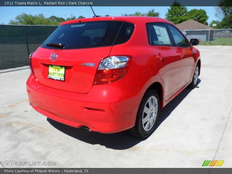 Radiant Red / Dark Charcoal 2012 Toyota Matrix L