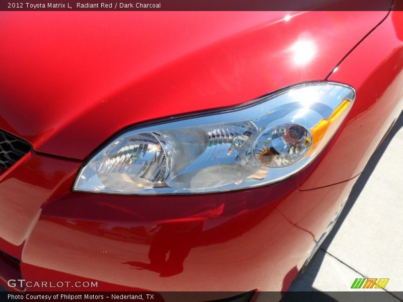 Radiant Red / Dark Charcoal 2012 Toyota Matrix L