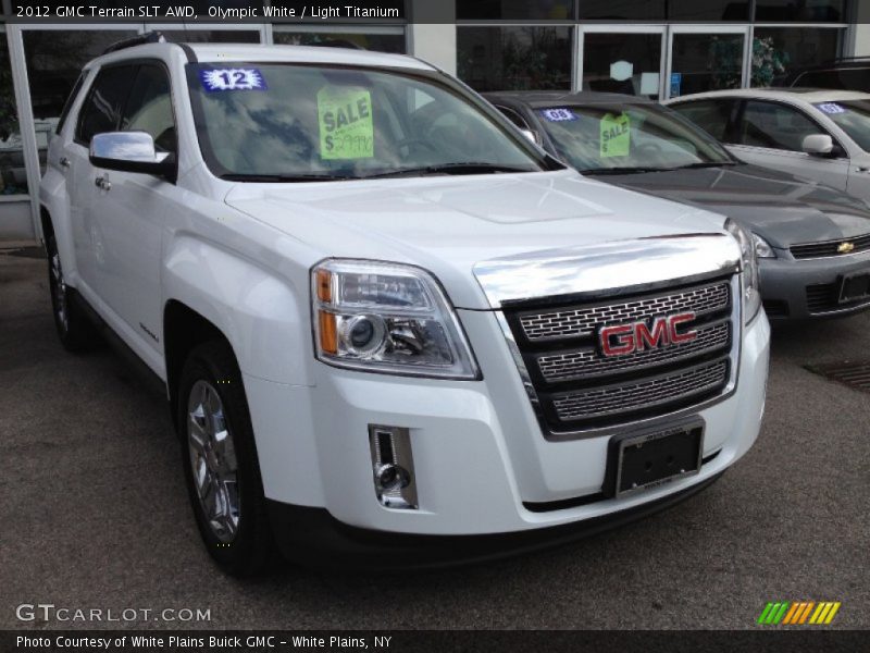 Olympic White / Light Titanium 2012 GMC Terrain SLT AWD