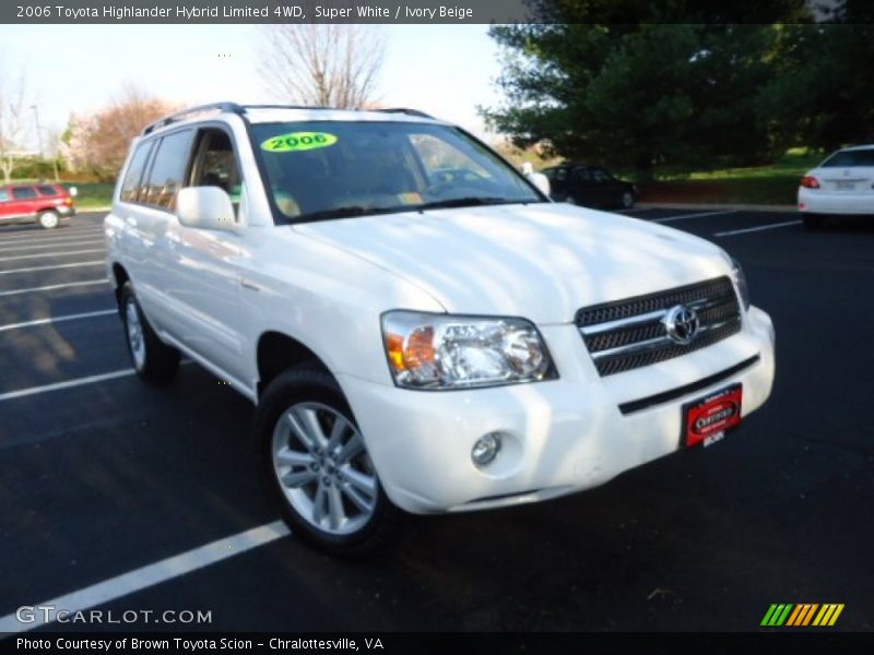 Super White / Ivory Beige 2006 Toyota Highlander Hybrid Limited 4WD