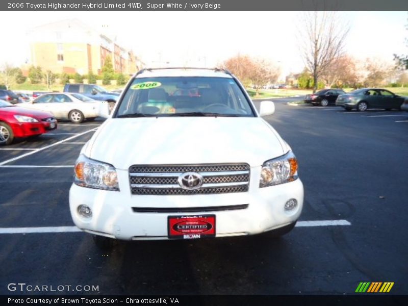Super White / Ivory Beige 2006 Toyota Highlander Hybrid Limited 4WD