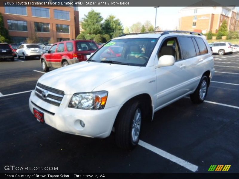 Super White / Ivory Beige 2006 Toyota Highlander Hybrid Limited 4WD