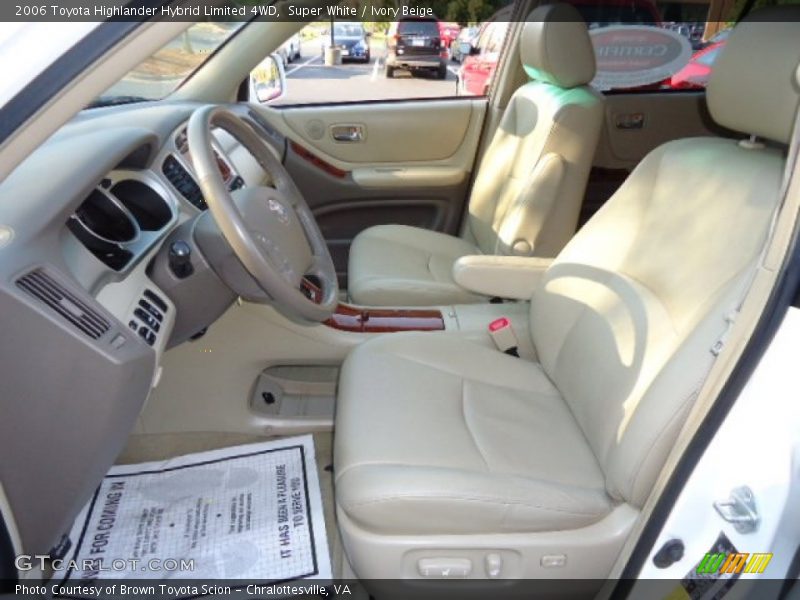 Super White / Ivory Beige 2006 Toyota Highlander Hybrid Limited 4WD