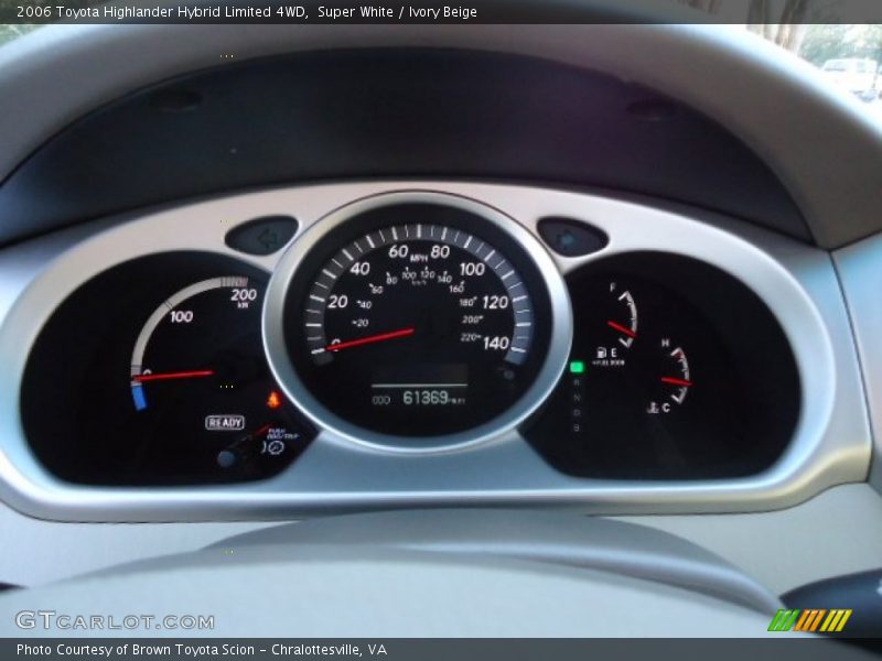 Super White / Ivory Beige 2006 Toyota Highlander Hybrid Limited 4WD