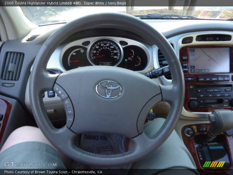 Super White / Ivory Beige 2006 Toyota Highlander Hybrid Limited 4WD