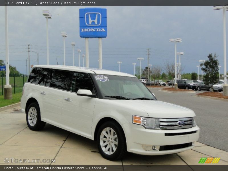 White Suede / Medium Light Stone 2012 Ford Flex SEL