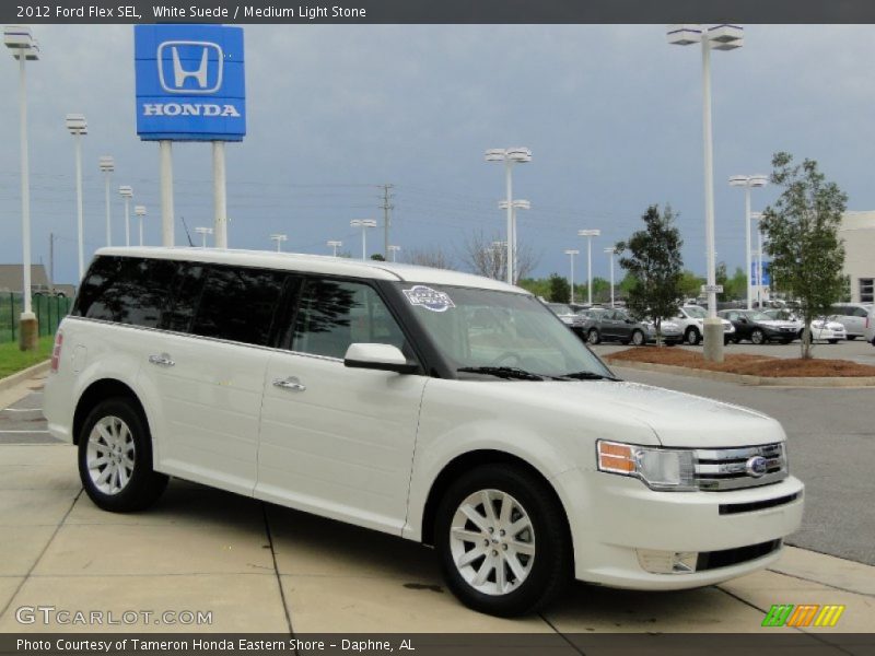 White Suede / Medium Light Stone 2012 Ford Flex SEL