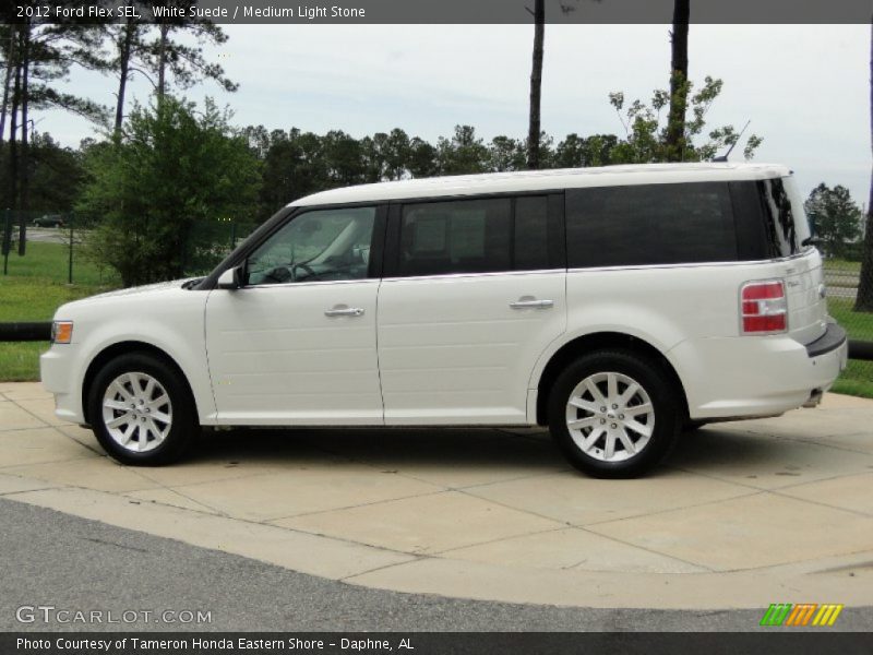 White Suede / Medium Light Stone 2012 Ford Flex SEL