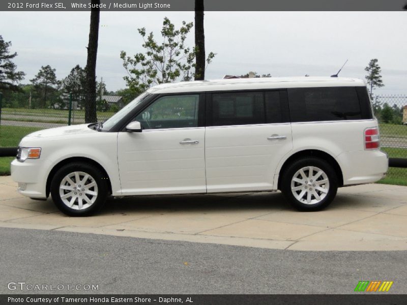 White Suede / Medium Light Stone 2012 Ford Flex SEL