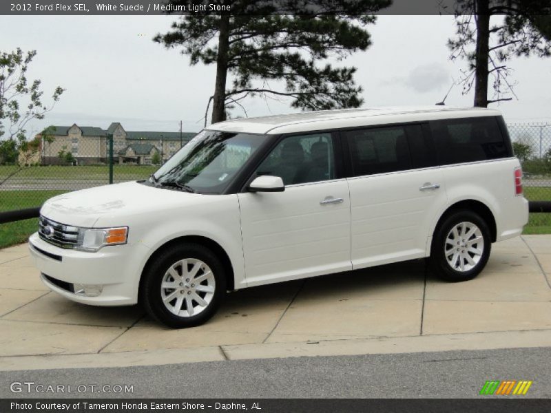 White Suede / Medium Light Stone 2012 Ford Flex SEL