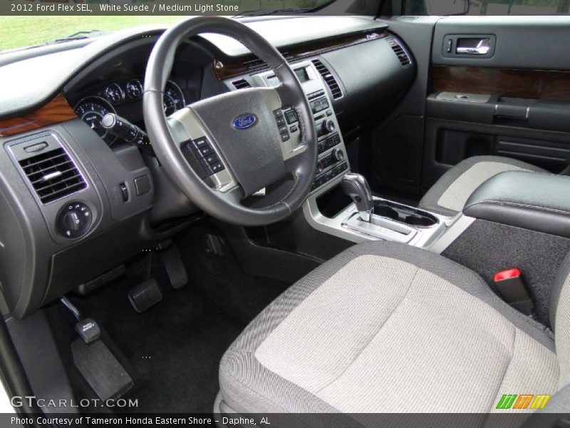White Suede / Medium Light Stone 2012 Ford Flex SEL