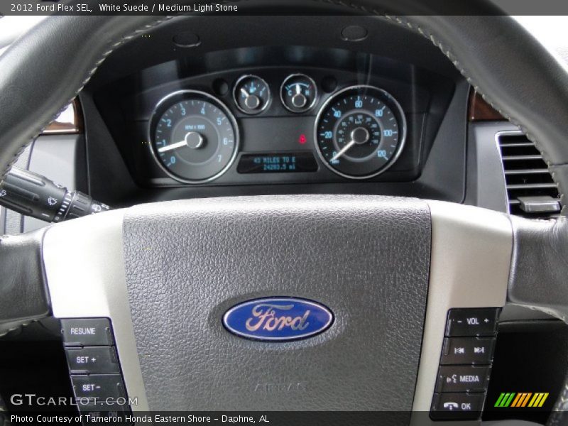 White Suede / Medium Light Stone 2012 Ford Flex SEL
