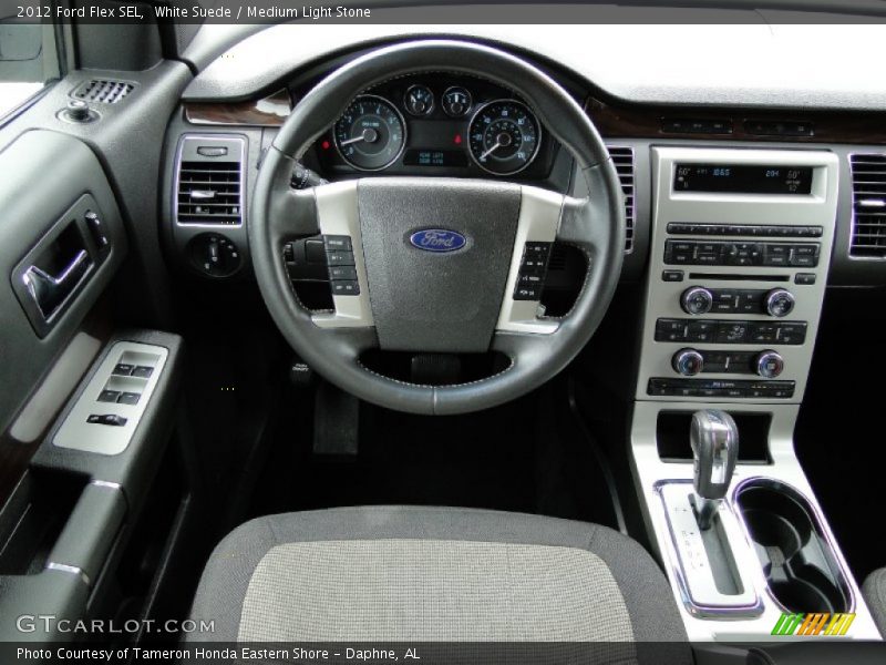 White Suede / Medium Light Stone 2012 Ford Flex SEL