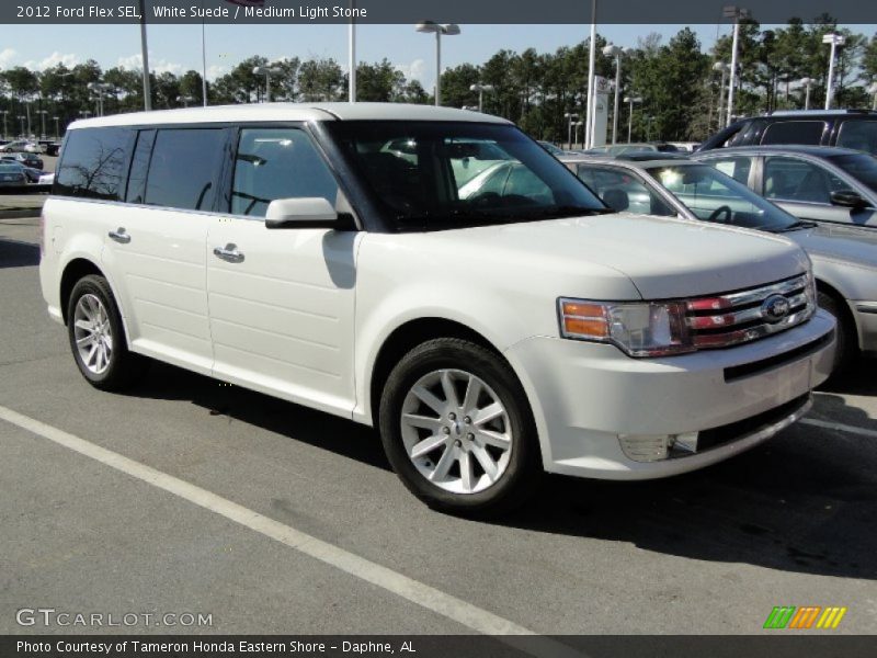 White Suede / Medium Light Stone 2012 Ford Flex SEL