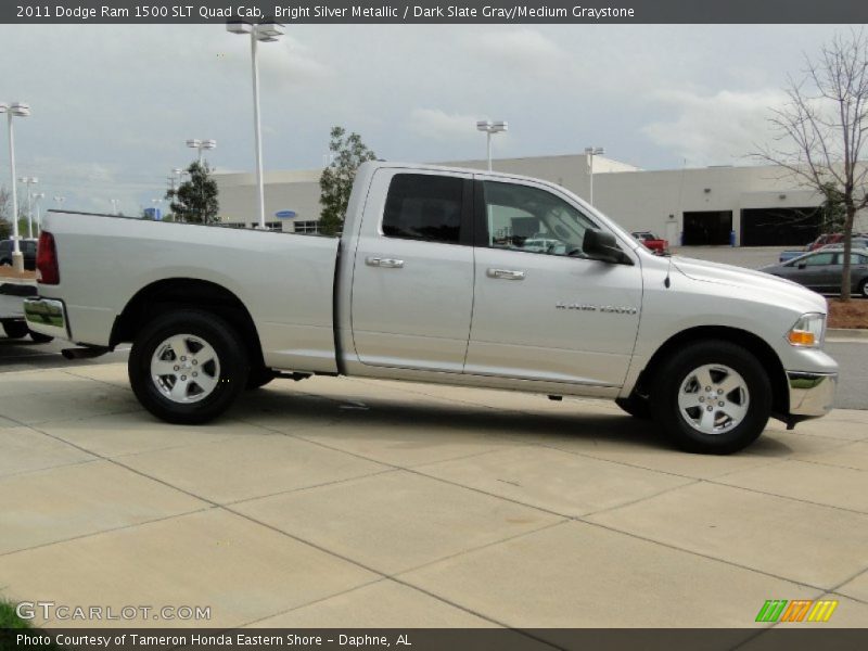 Bright Silver Metallic / Dark Slate Gray/Medium Graystone 2011 Dodge Ram 1500 SLT Quad Cab