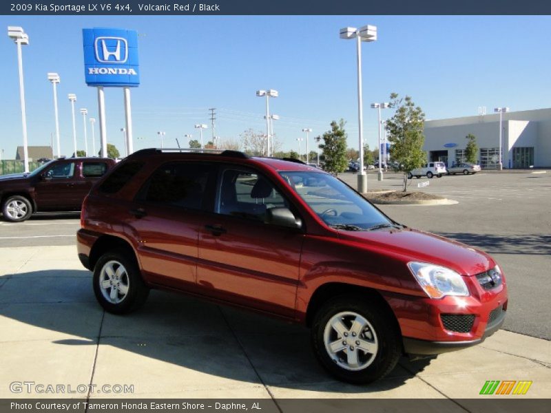 Volcanic Red / Black 2009 Kia Sportage LX V6 4x4