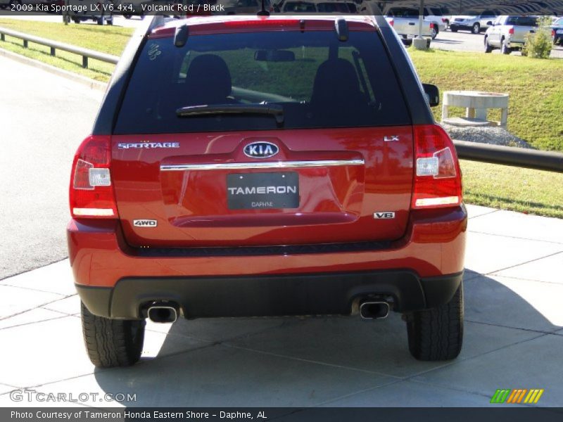 Volcanic Red / Black 2009 Kia Sportage LX V6 4x4