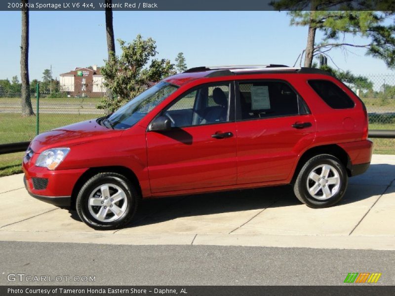 Volcanic Red / Black 2009 Kia Sportage LX V6 4x4