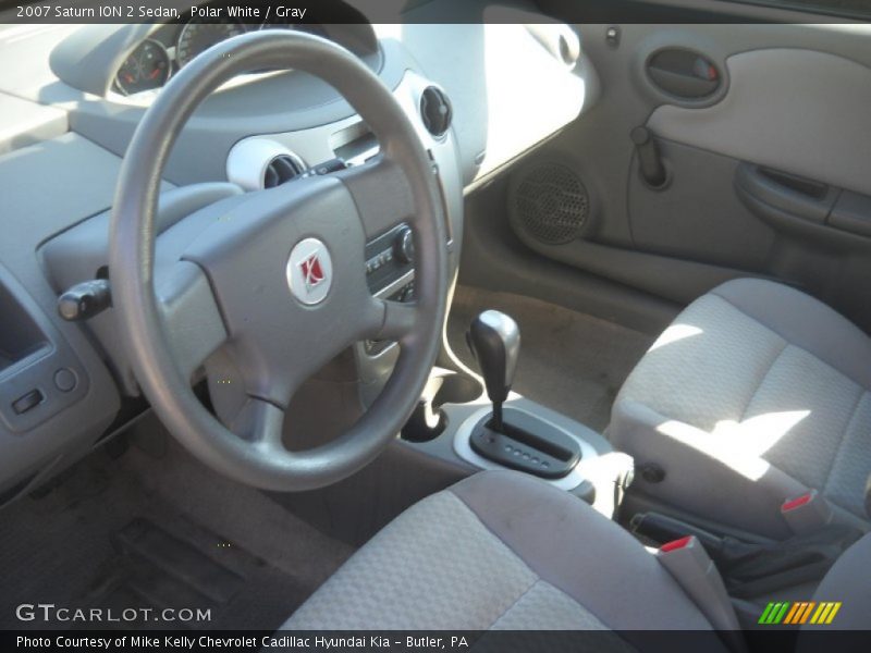 Polar White / Gray 2007 Saturn ION 2 Sedan