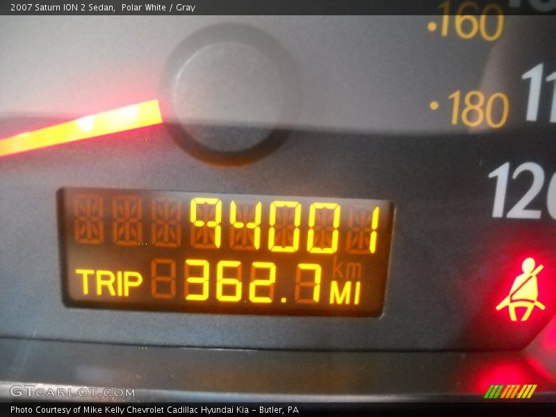 Polar White / Gray 2007 Saturn ION 2 Sedan